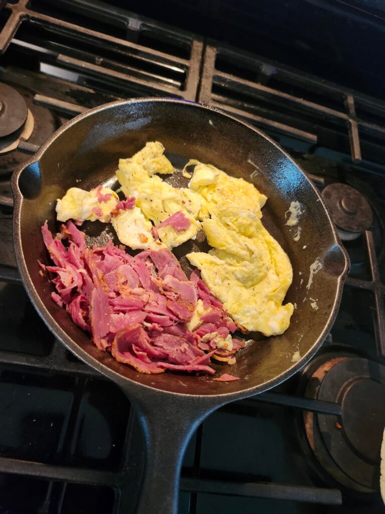 Egg Pastrami breakfast burrito