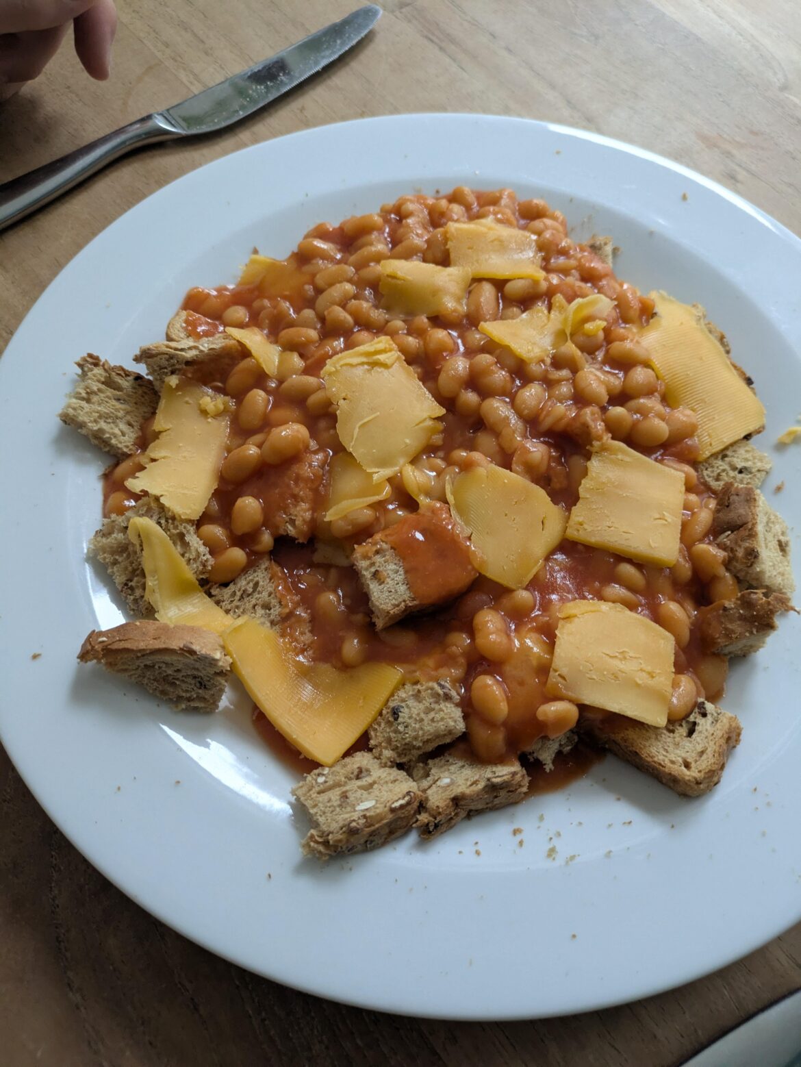 My friends method of eating beans on toast. is this valid?