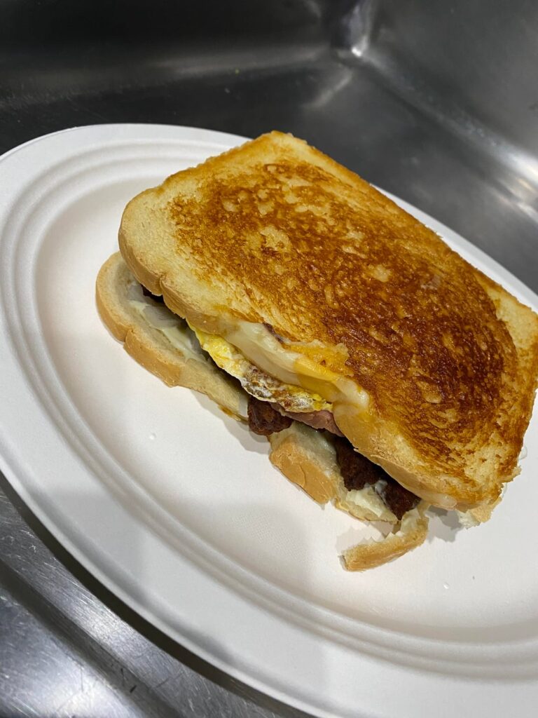 Breakfast Sandwich With Stuff I had Around The Kitchen