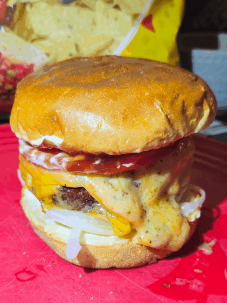 Hickory smoked burger