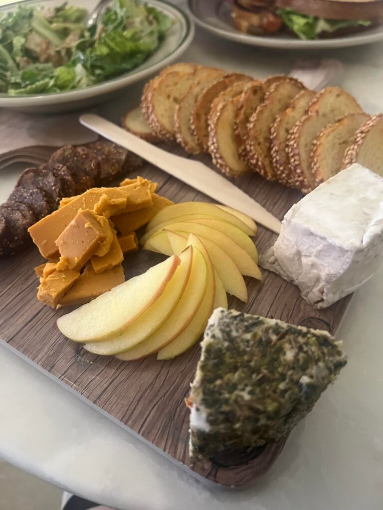 Charcuterie, caesar salad, and BLT at Garden Carver NYC