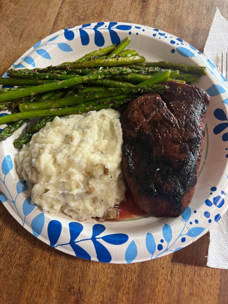 We got steak at home!