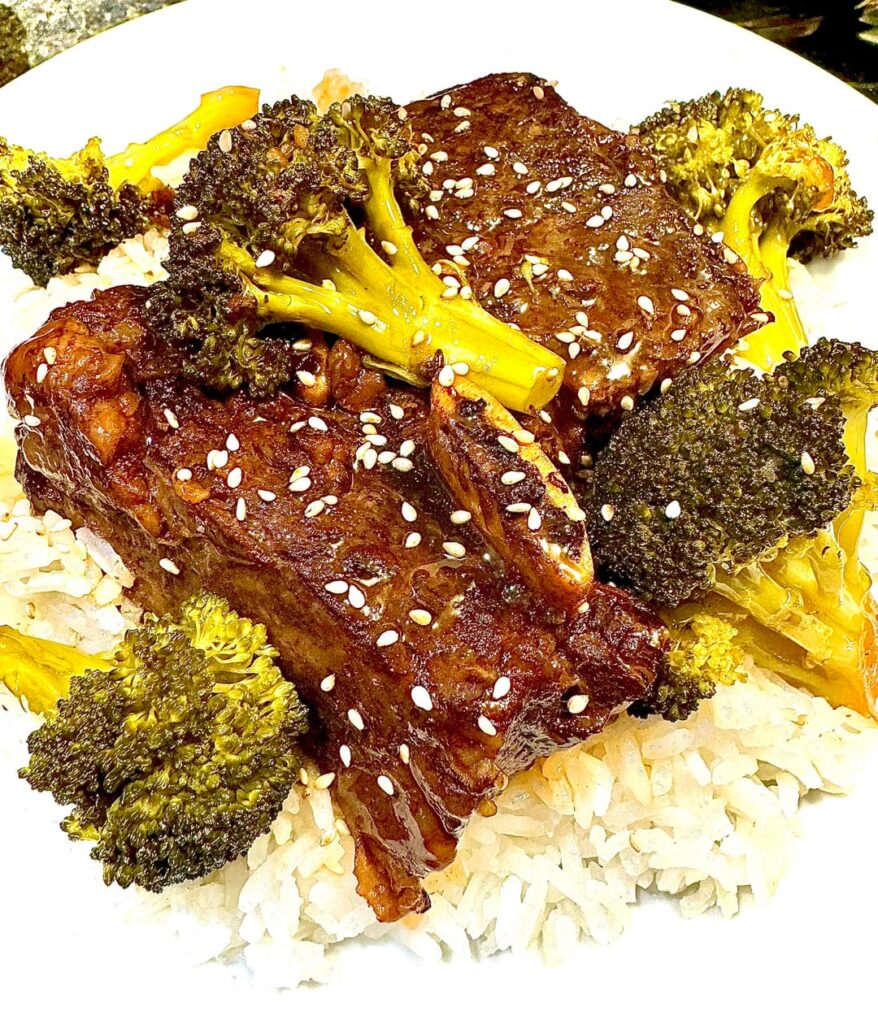 Beef and Broccoli on Rice