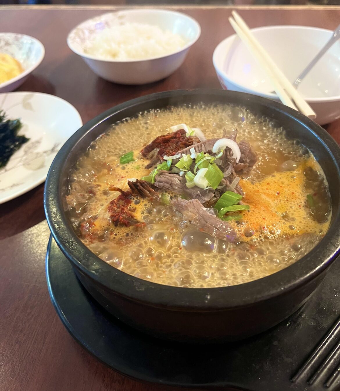 Gukbap at Parksanbal, an NYC restaurant with just this on the menu