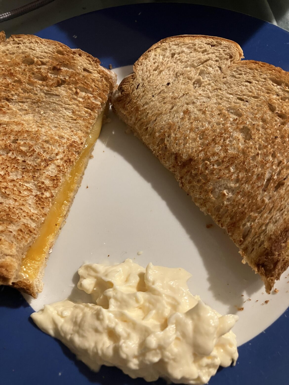 Cheddar and Gruyère on ‘white’ bread