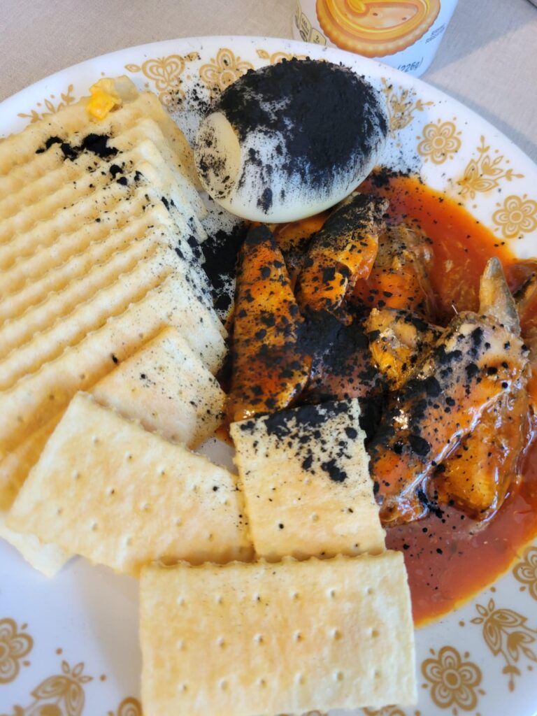 Lunch. Was worried about my farts harming my family so I added some activated charcoal.