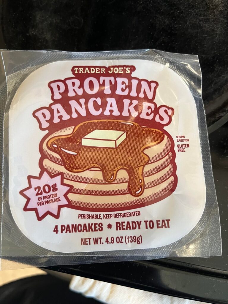 New protein pancakes at Trader Joe’s (220 cal, 20g protein)
