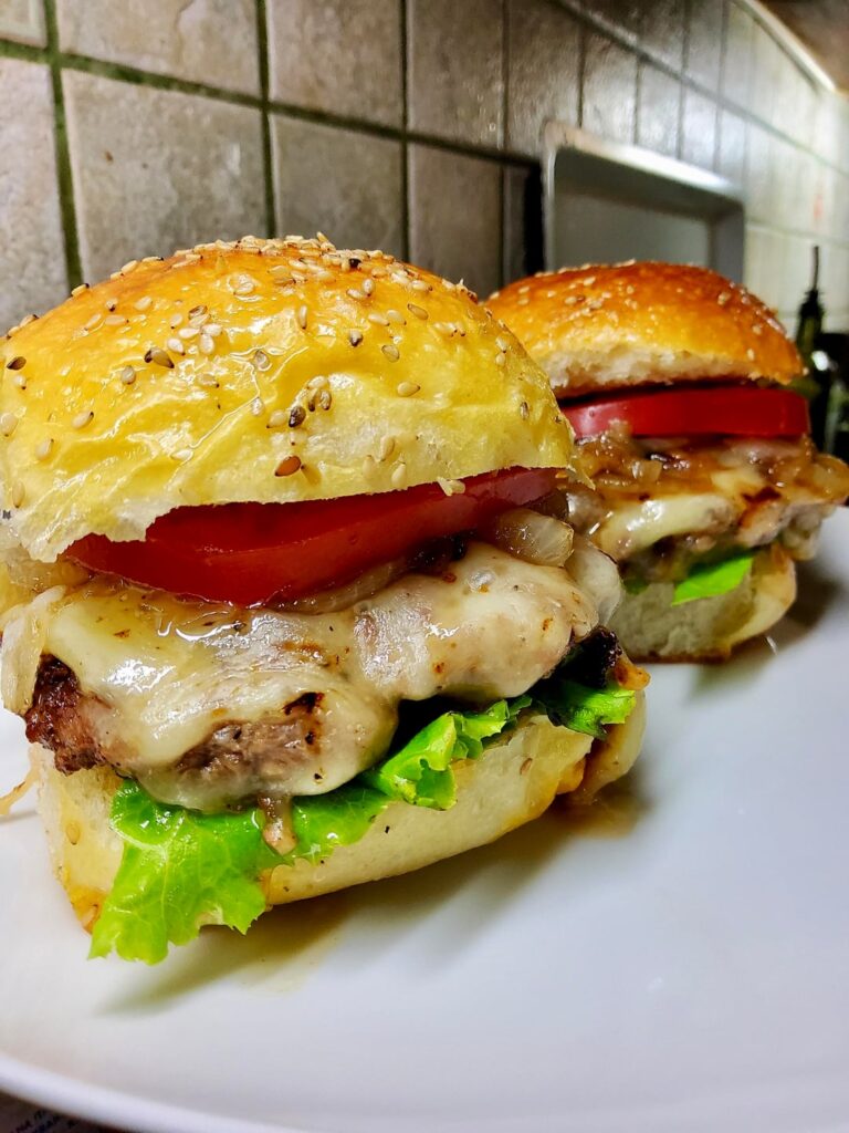 [Homemade] sourdough cheeseburgers