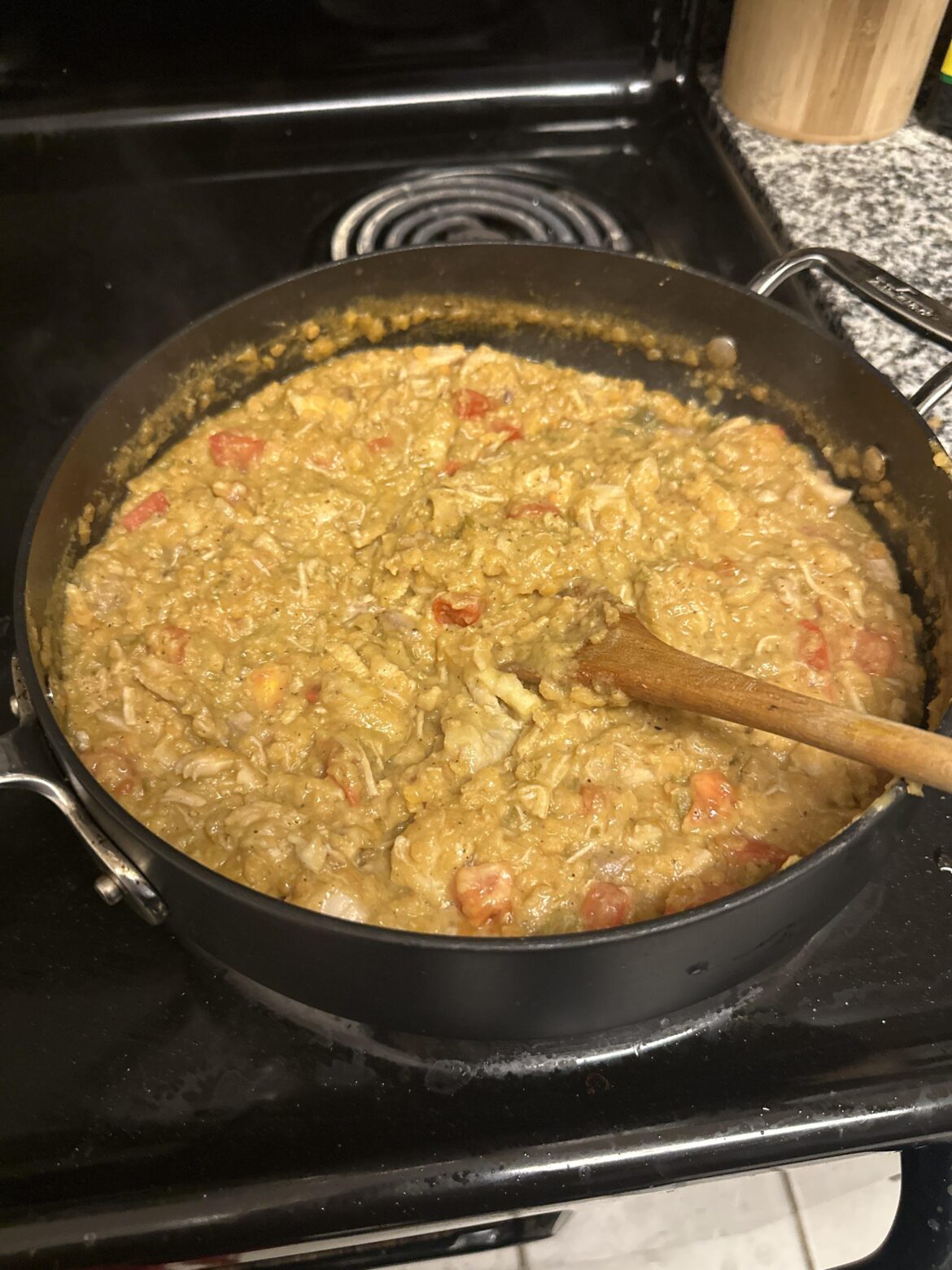 Stewed chicken and lentils ended up looking like something I wouldn’t even feed to the pigs