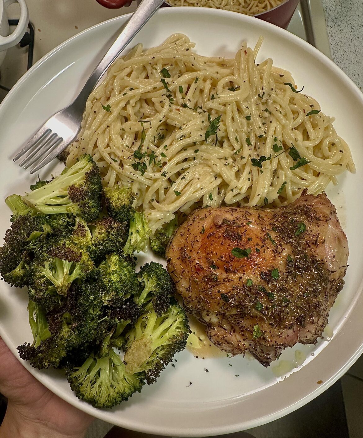 roasted chicken and creamy italian pasta