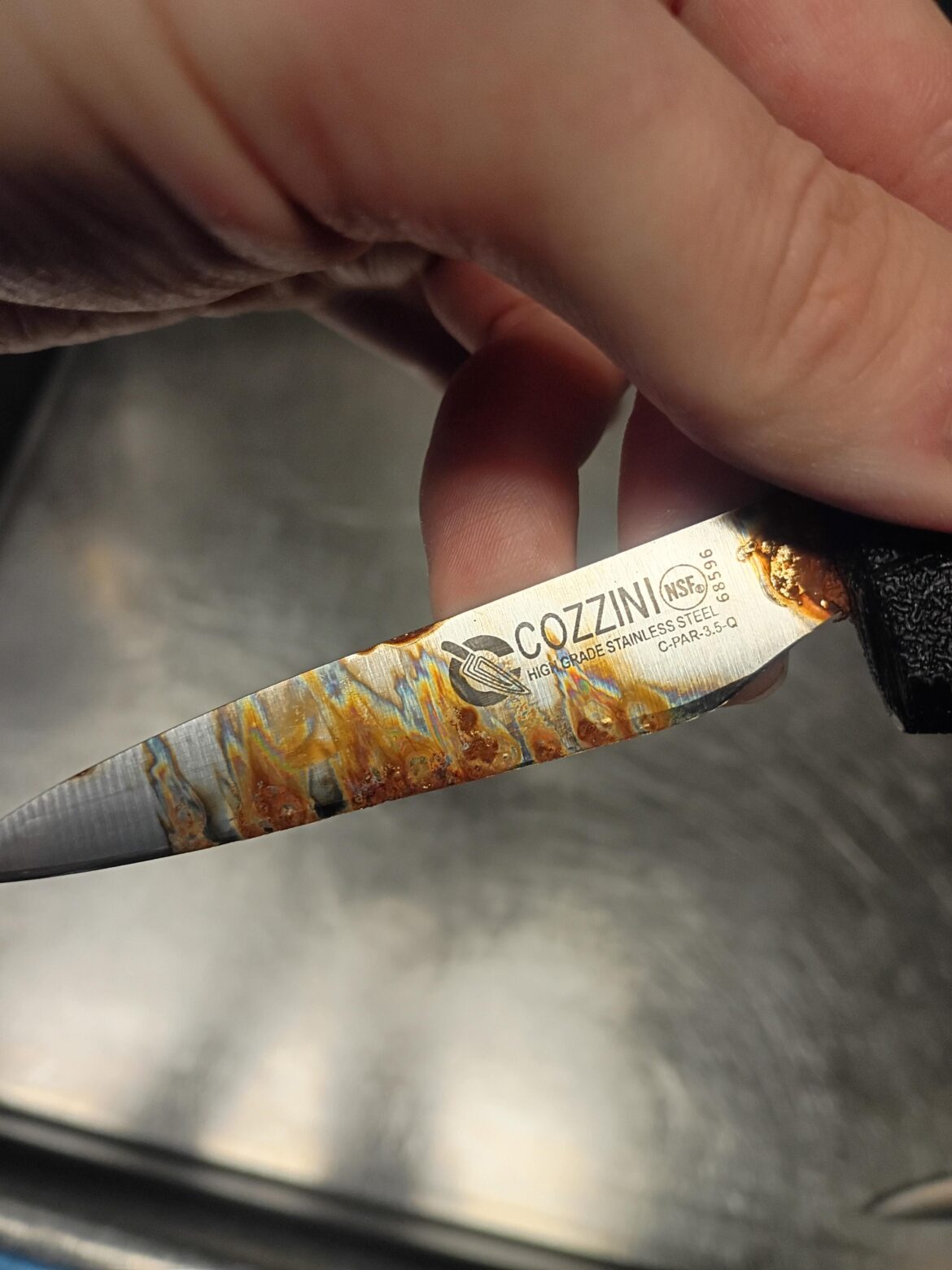 some chefs have damascus steel knives, I have... whatever this is