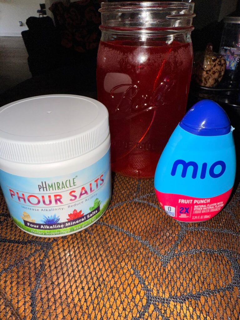 Ketoade with PHour Salts and Fruit Punch Mio
