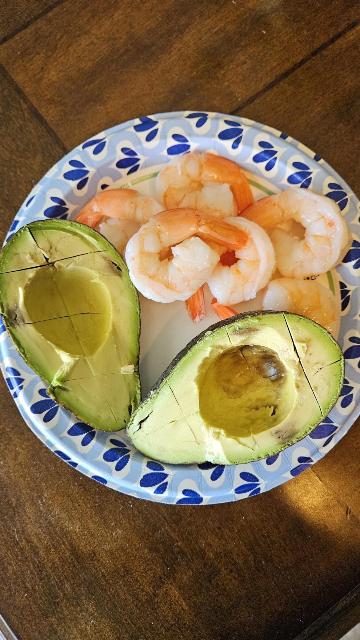 Avacado and shrimp