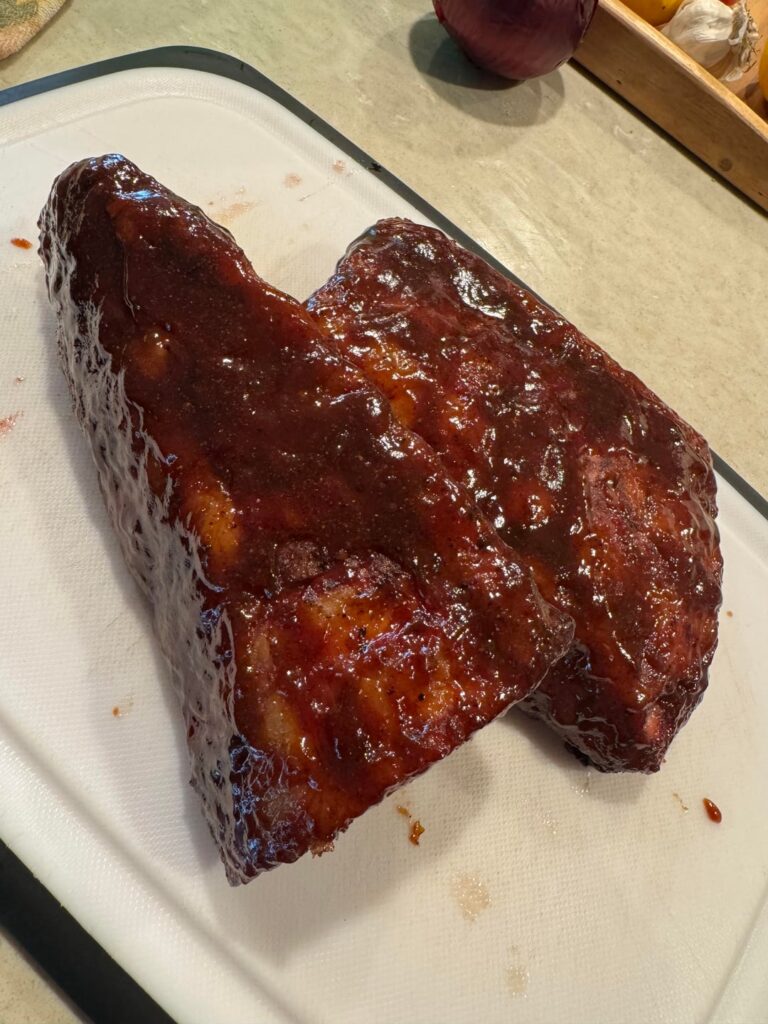 24h Baby Back Ribs finished on Traeger