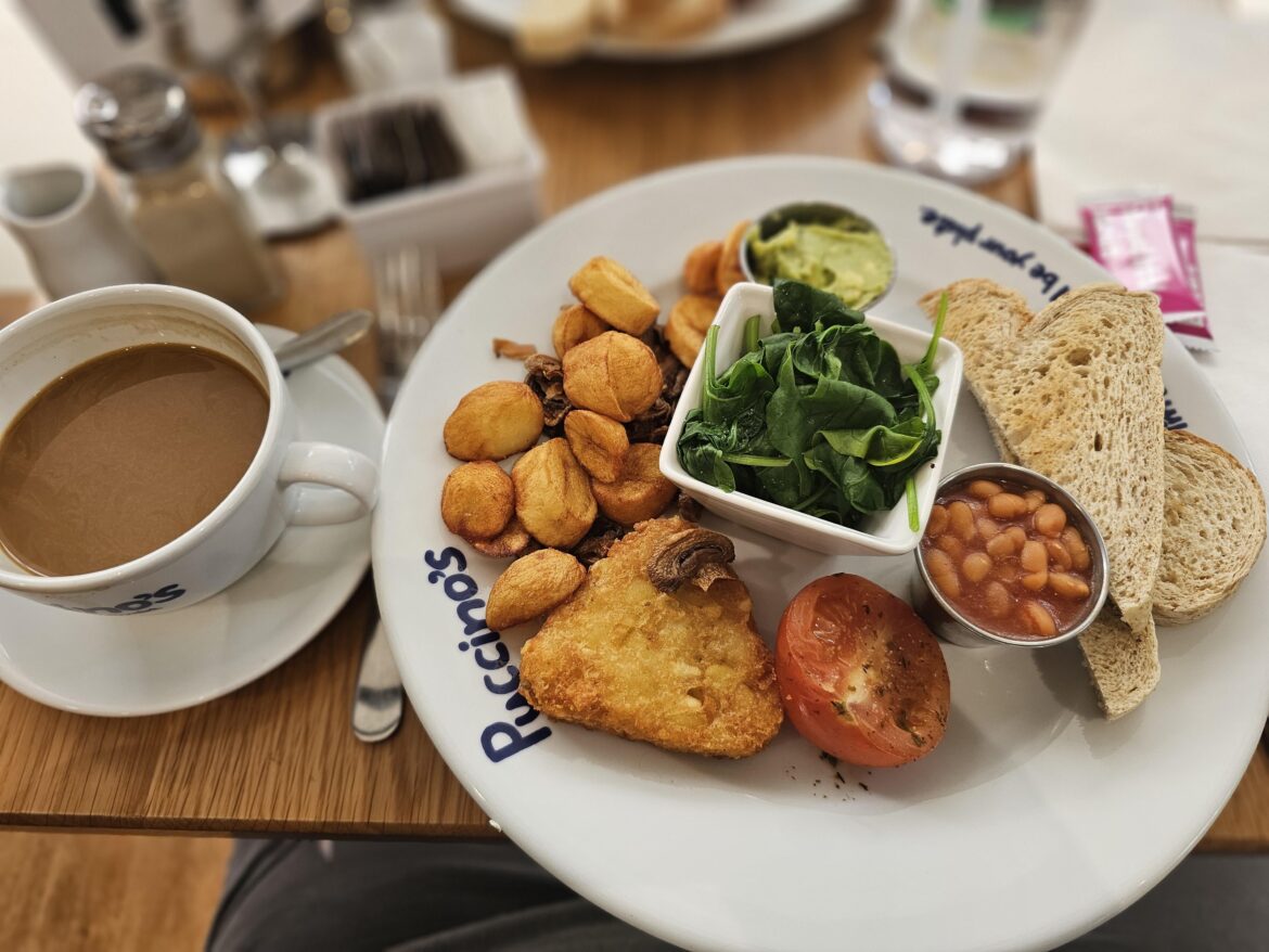 This morning at Puccino's in Douglas, Cork, Ireland - about €11