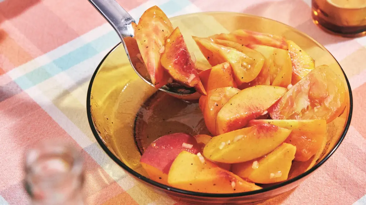 How a circus acrobat and a Broadway star opened one of LA’s most popular Mediterranean restaurants A tomato and stone fruit salad celebrates the sweetness of summer and gets a hint of bitterness from orange marmalade, turmeric, and a shallot vinaigrette.