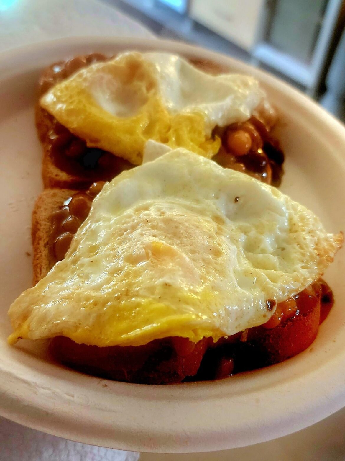 Beans on Toast w/ Eggs