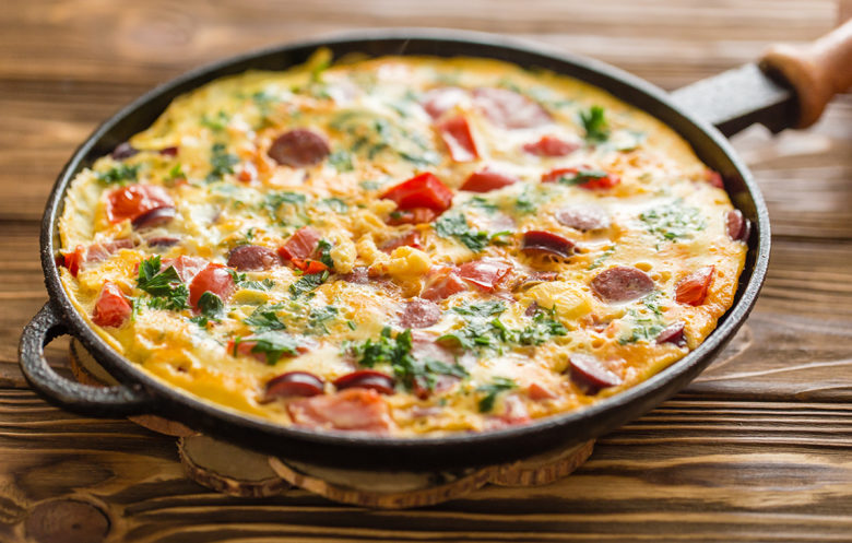 pepper and sausage fritatta best breakfast recipe