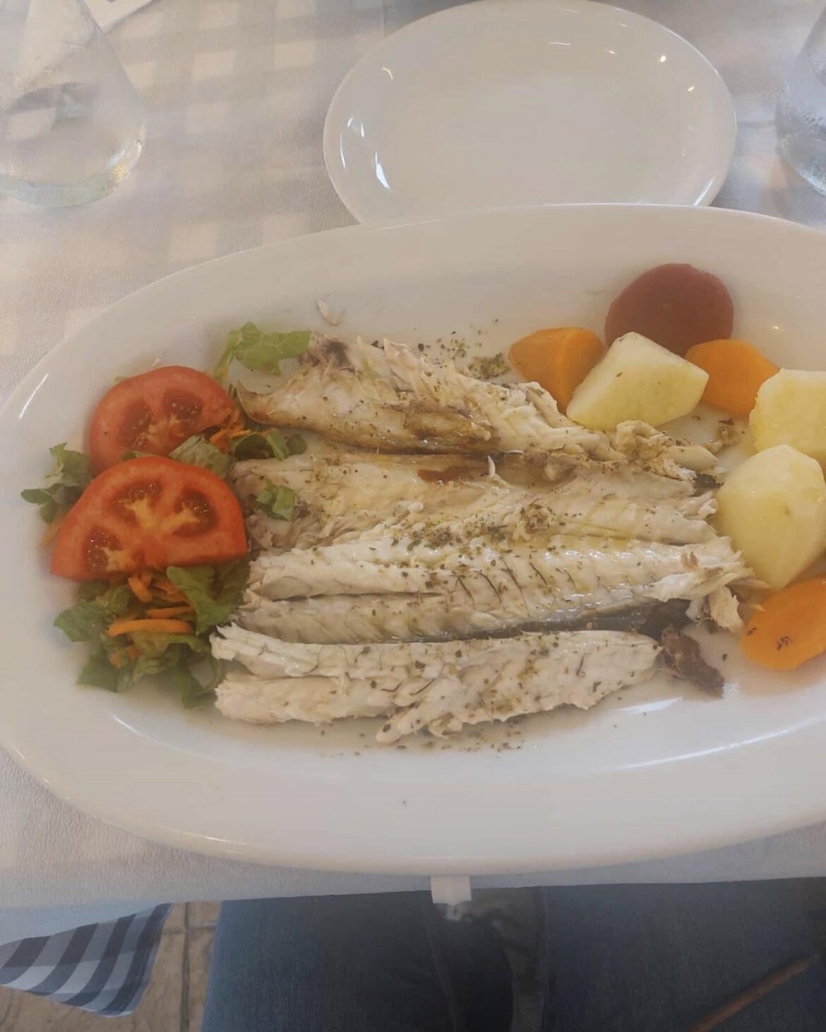 Grilled sea bass [OC]