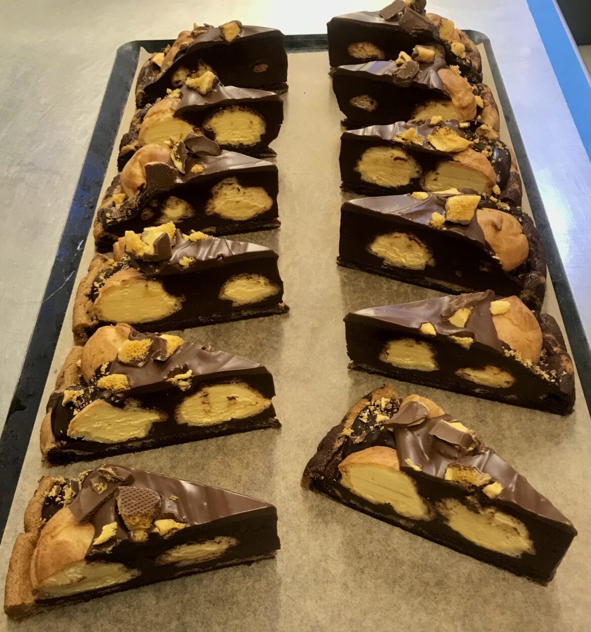Crunchie Bars Cookie Dough and Profiteroles