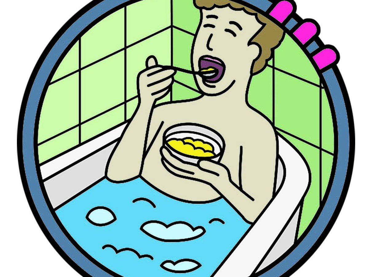 Grub in the tub is like a return to the womb