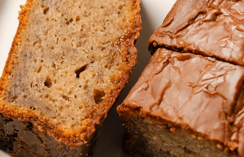 a banana bread slice