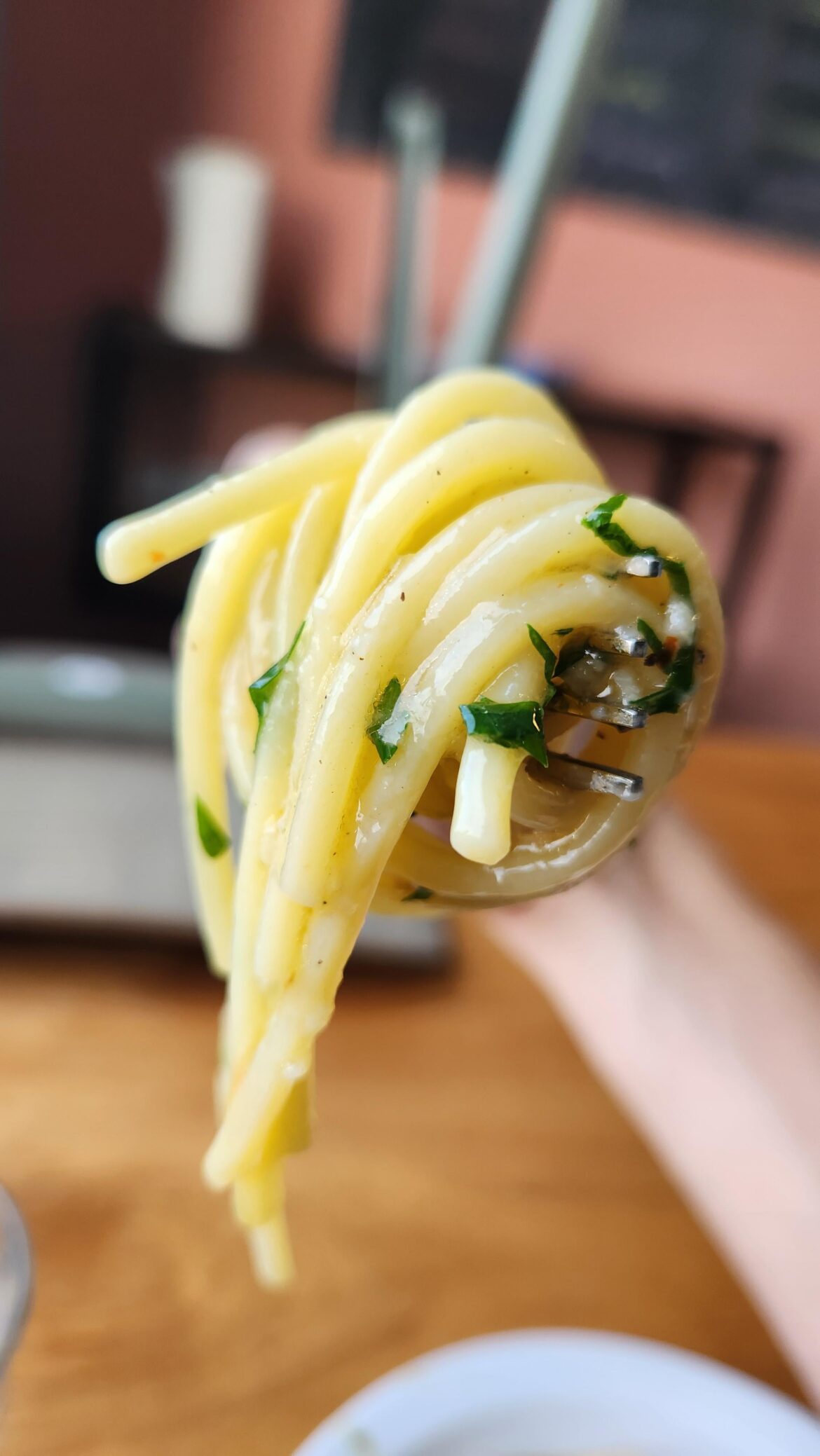 Getting better at my aglio e olio emulsion