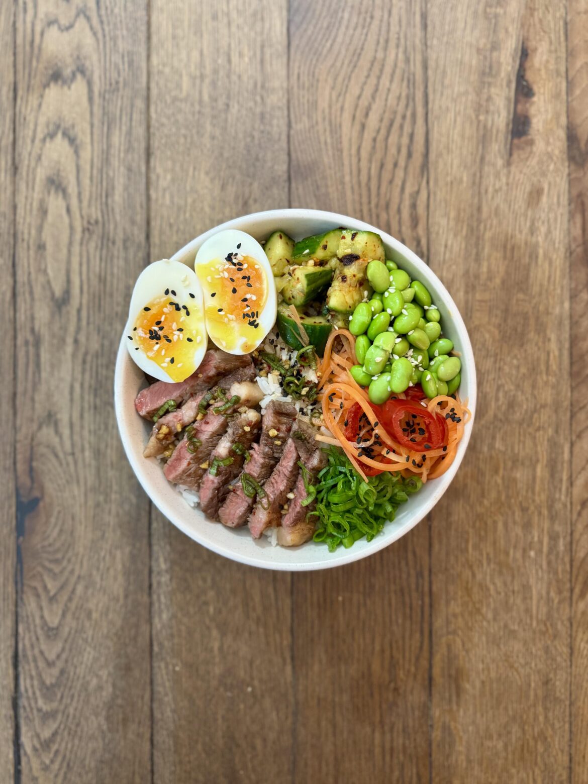 Steak rice bowl