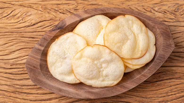 Slices of provolone on a plate