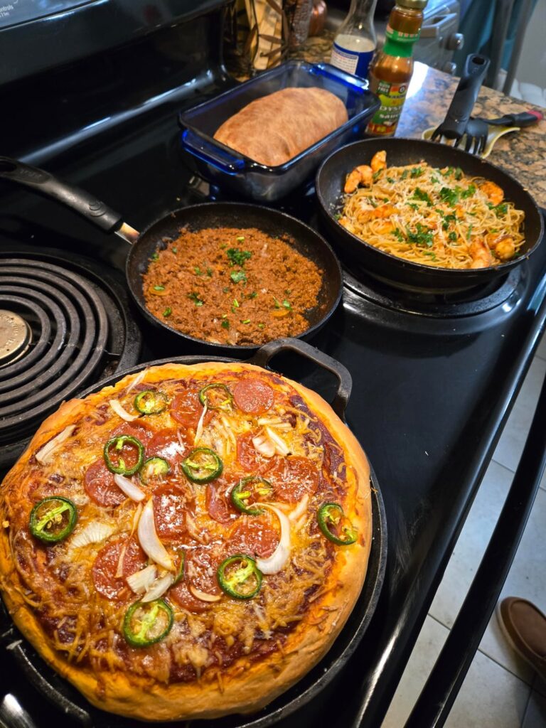 3 Dinners after cleaning out the pantry and fridge