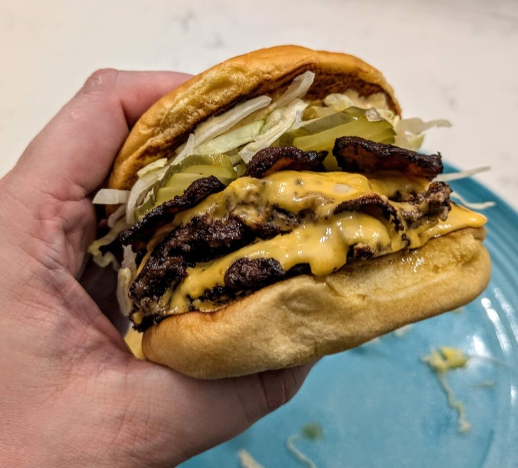 Burger I made last night for National Cheeseburger Day