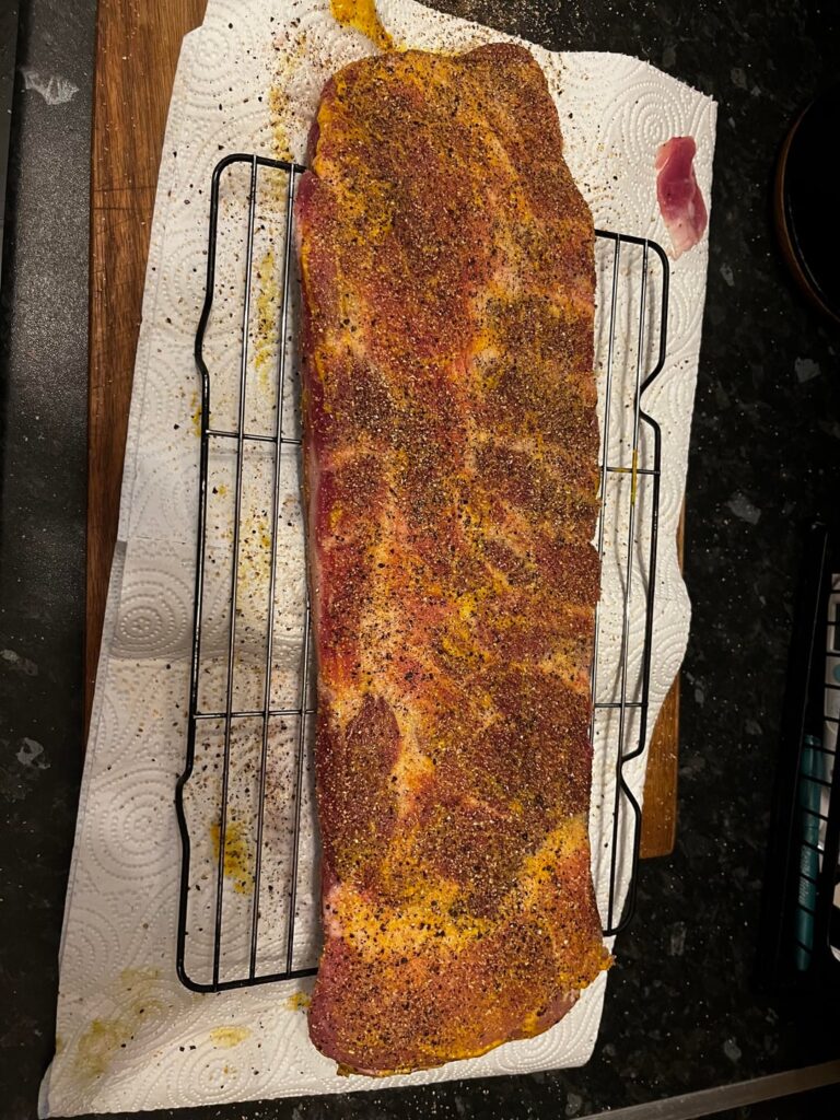 Some ribs and armadillo egg