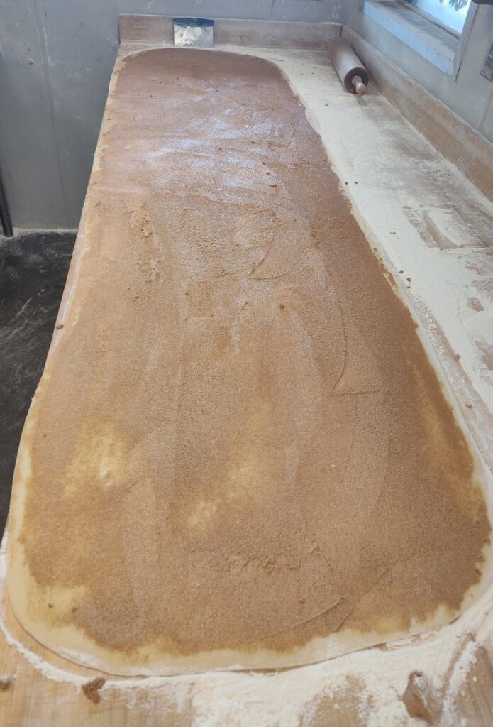 I work at a donut shop and we sell enormous cinnamon rolls. I made these bad boys today!