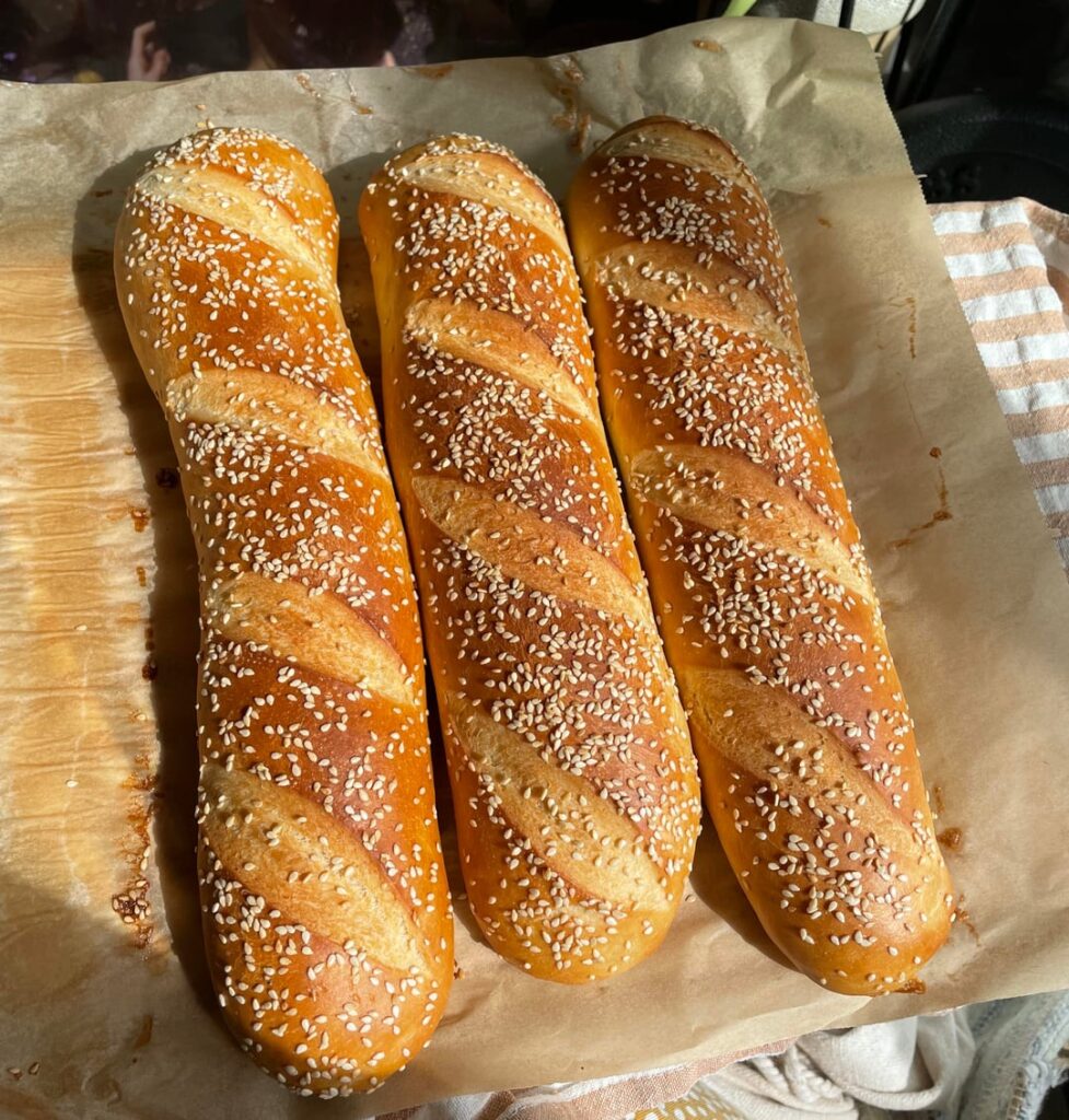 Weekly batch of sandwich bread