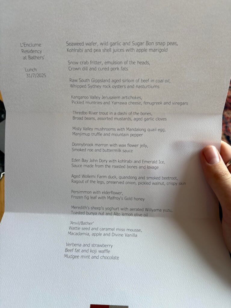 L’enclume Sydney popup L’enclume Sydney popup