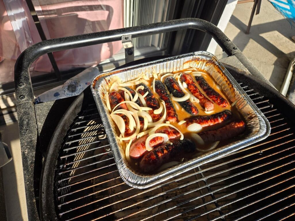 Some weeknight brats.