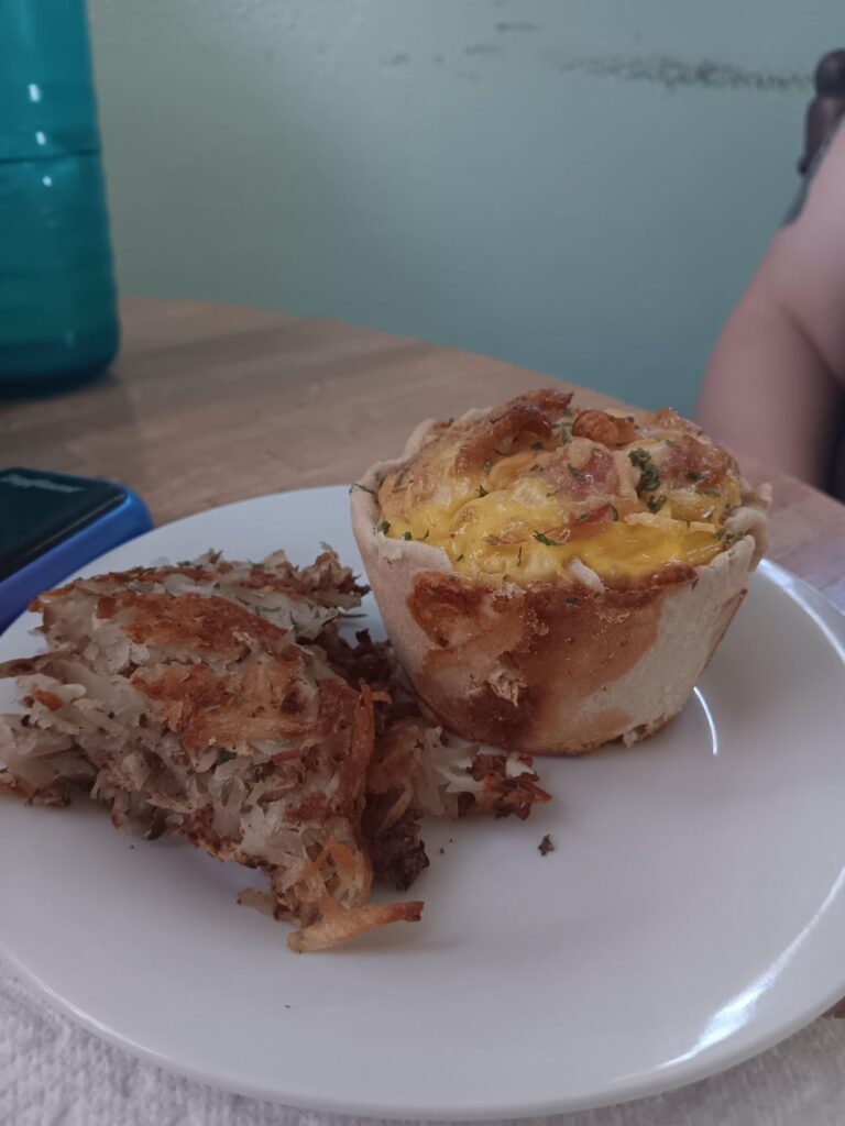 Bacon, cheddar, and cheese quiche cups!