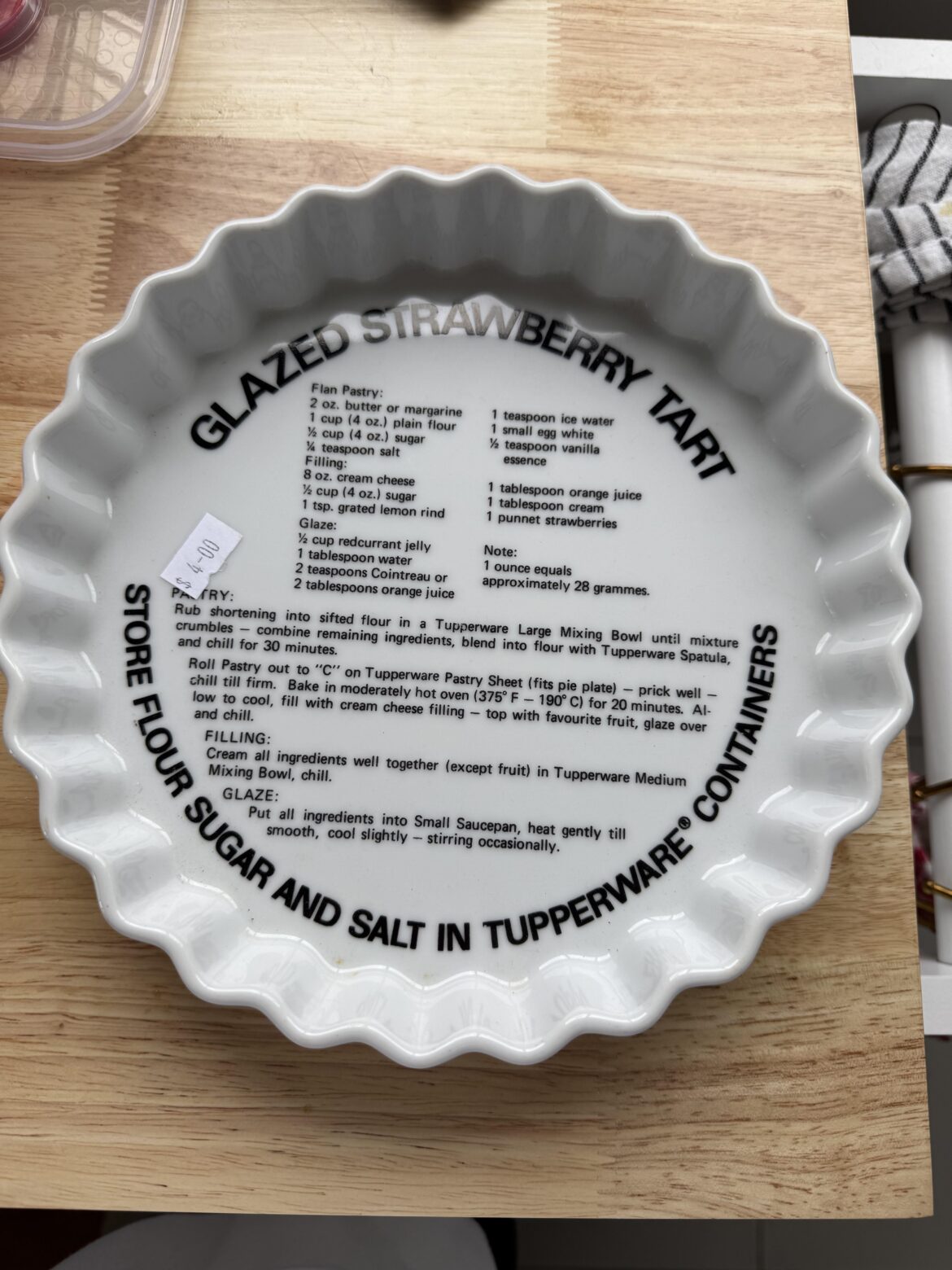 Glazed Strawberry Tart (sponsored by Tupperware, apparently)