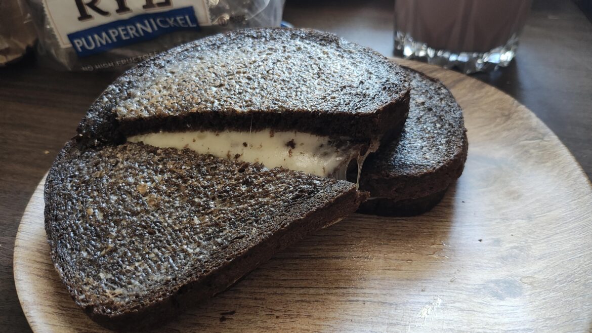Pumpernickel. Provolone. Perfect.