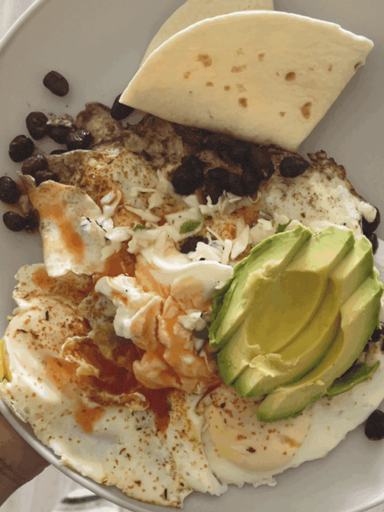 Post workout huevos rancheros