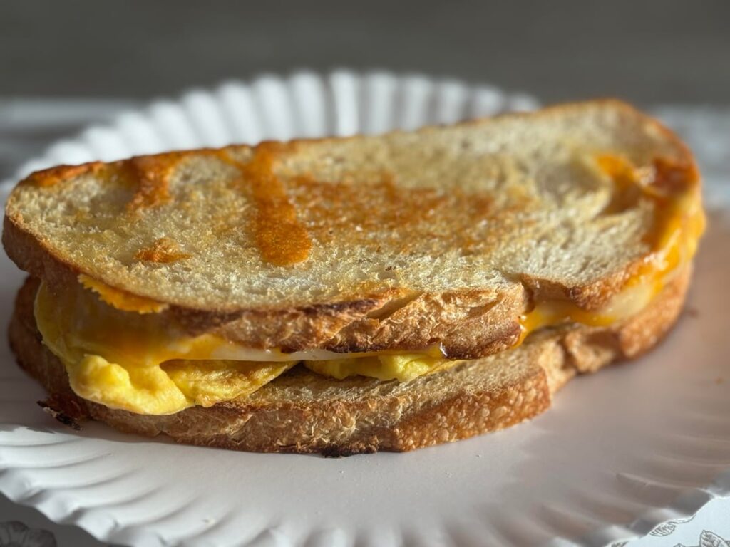 Sausage egg and cheese sandwich