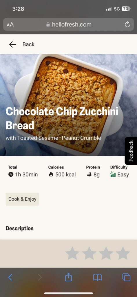 Zucchini bread add on! Zucchini bread add on!