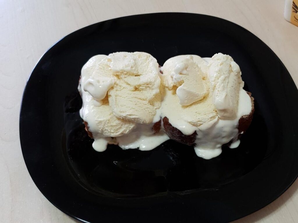 Romanian French Toast - I use Cozonac. My ice cream turned into vanilla sauce as I was taking photos, can't say I'm complaining.