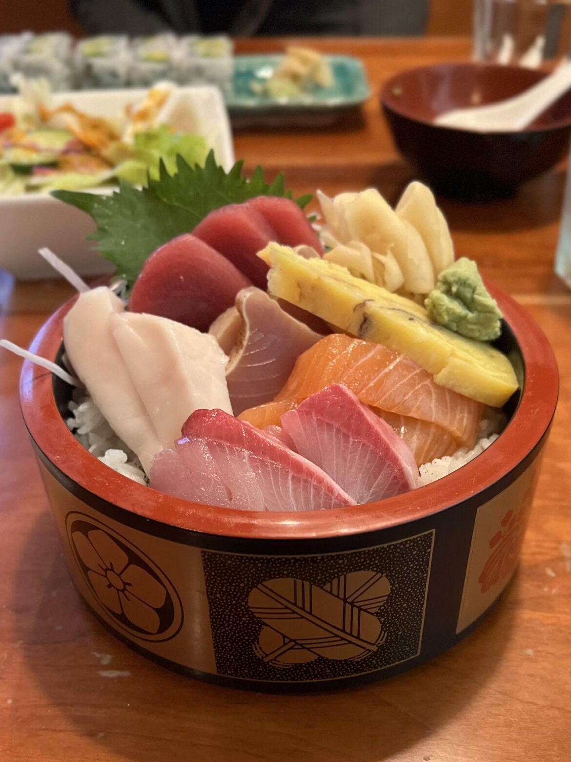 $18 Chirashi Lunch Special with a soup or salad