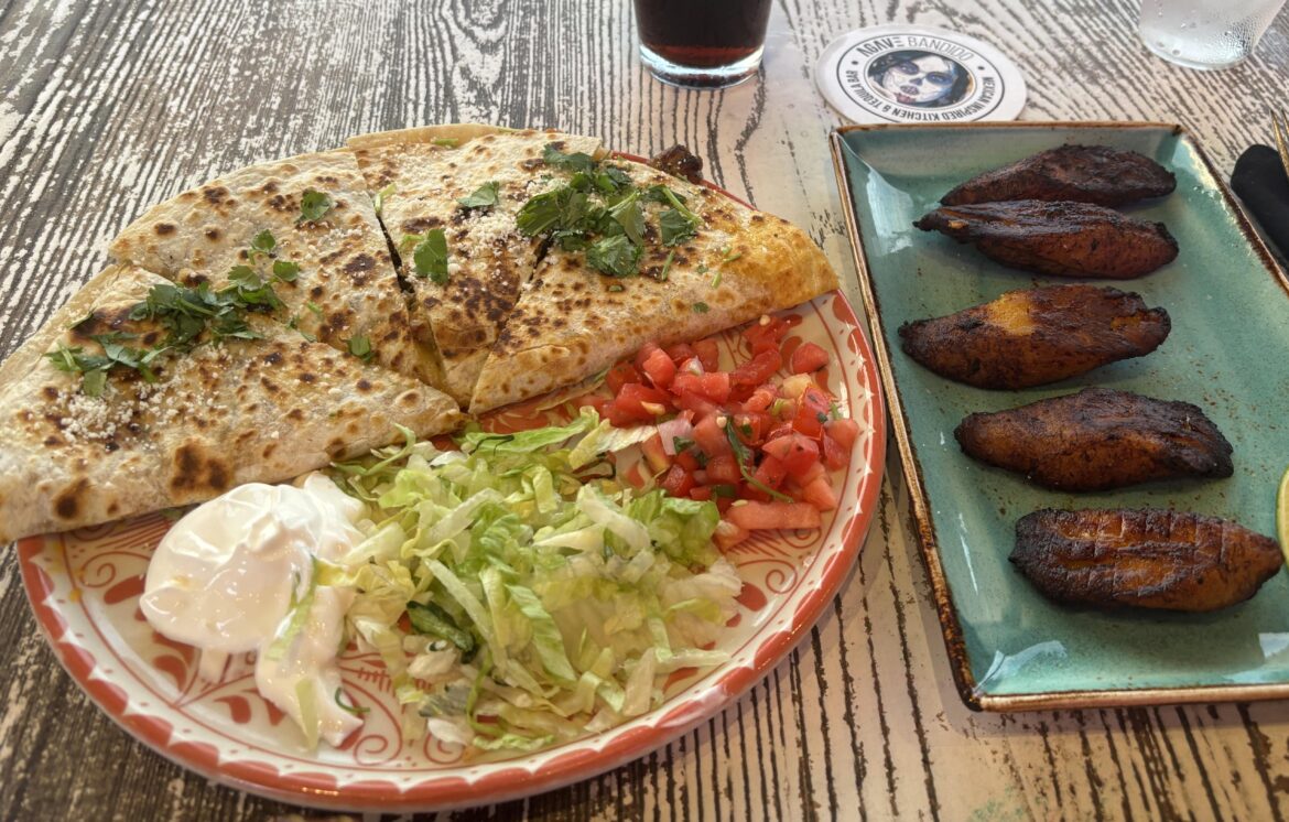 Mojo chicken 🐔 quesadillas and plantains
