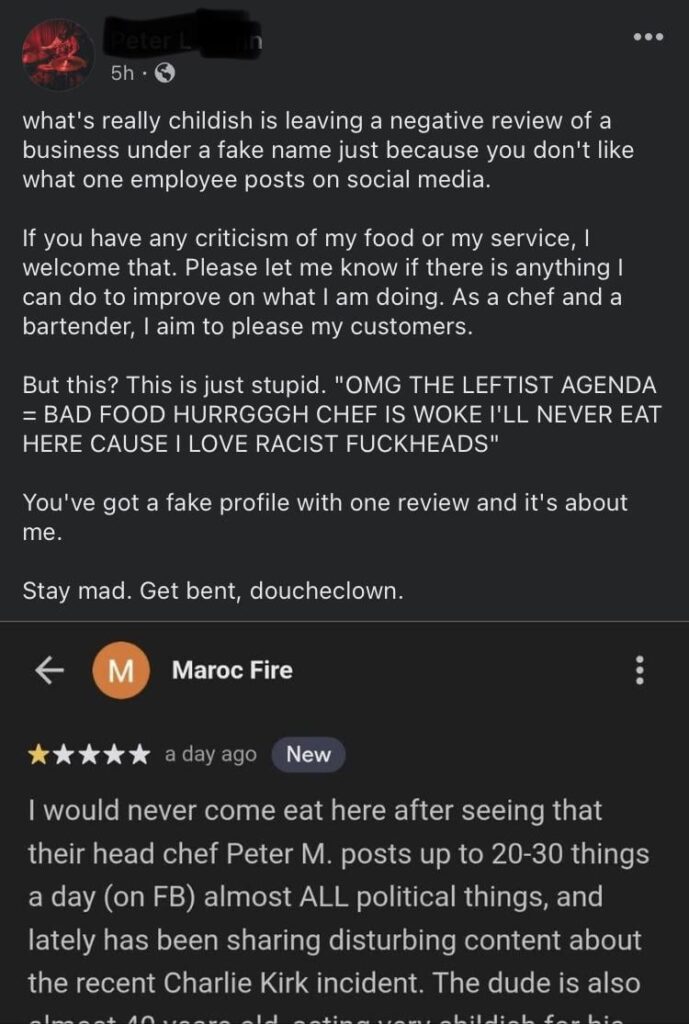 Head chefs: Is this a good way to handle a 1 star review about your restaurant?