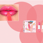 Girl using Rude Cosmetics Manga Hydrating, Nourishing, Lip Balm Set