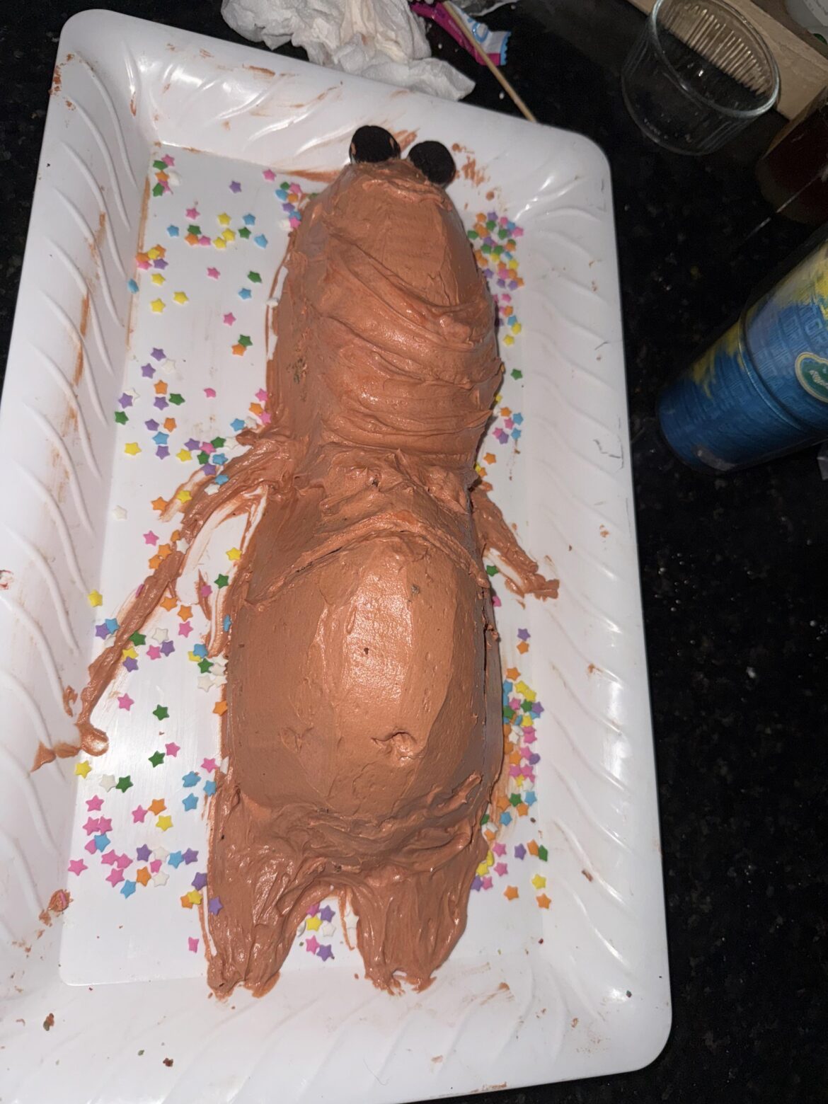 Robert help. They turned me into a cake. A funfetti flavored cake with sprinkles.  (Homemade)