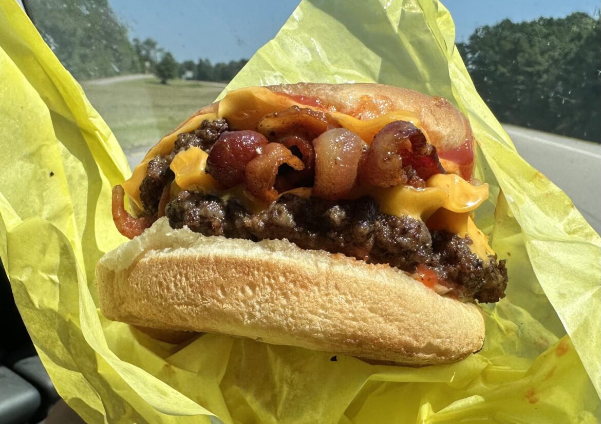 Cheeseburger from some random shack in rural Louisiana.  $4.25