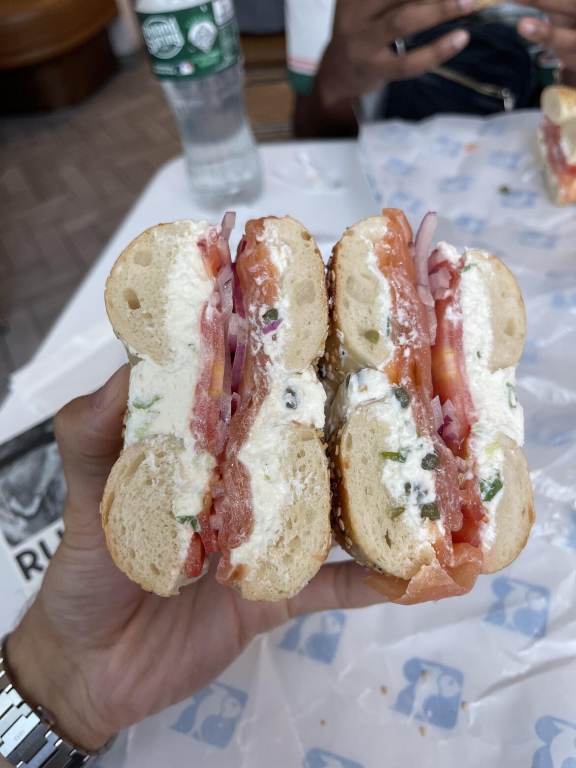 Update from my post earlier: Ended up getting a bagel from the Russ & Daughters! It was amazing